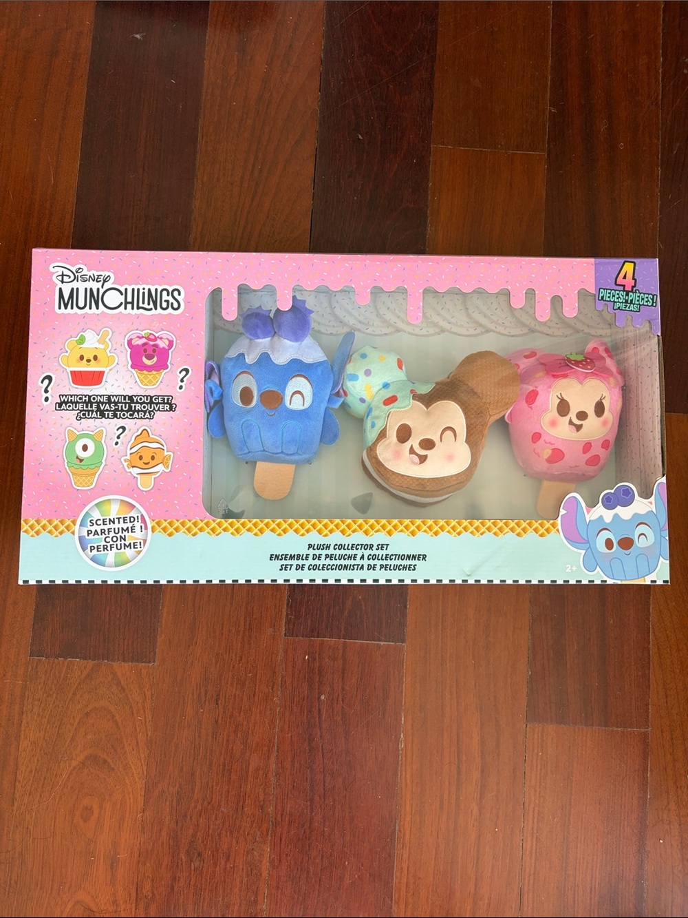 Disney Munchlings Plush Collector Set - Blue, Pink, Brown